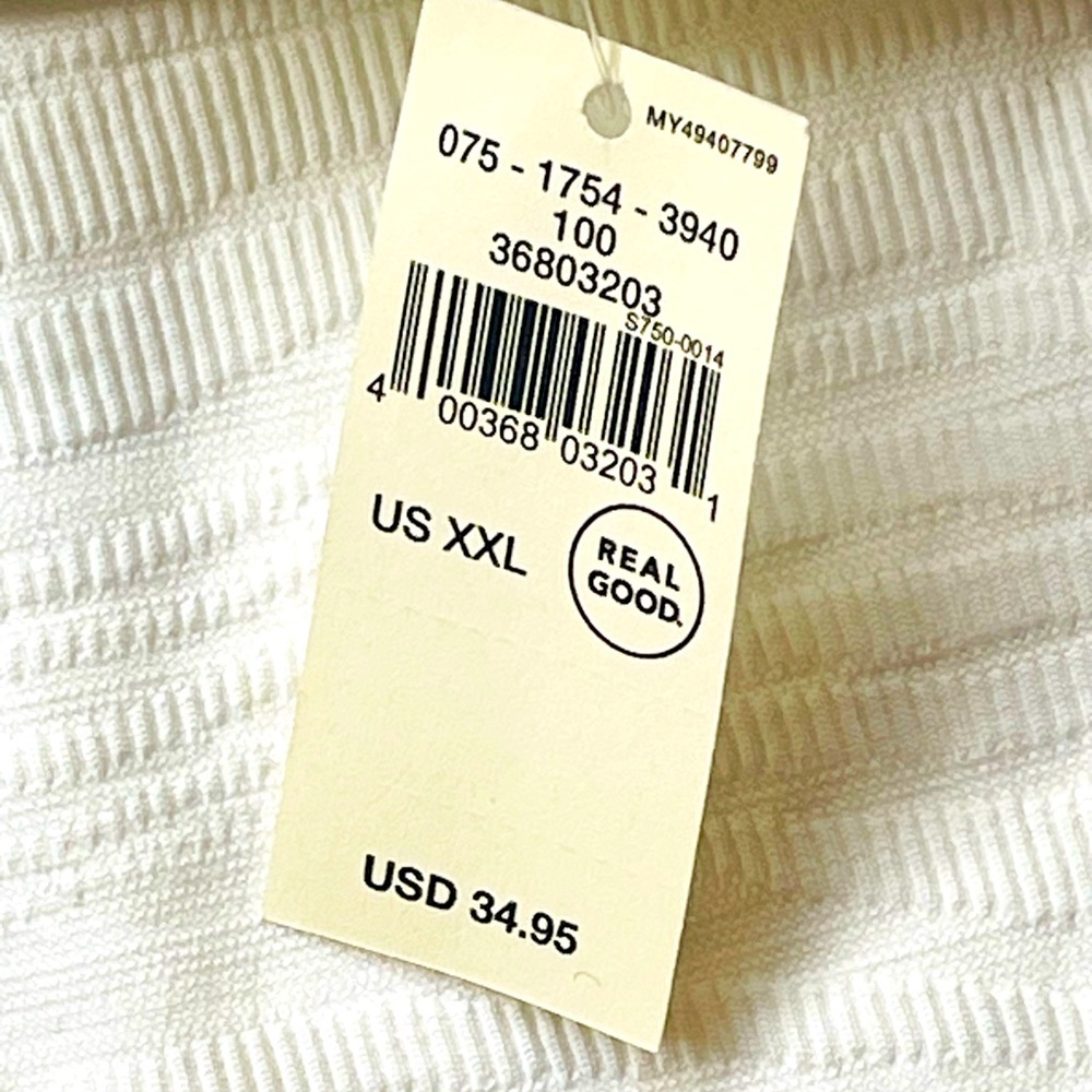 Aerie High Waisted Cheeky Jacquard Print Bikini Bottoms In White Size XL NWT - Picture 5 of 11